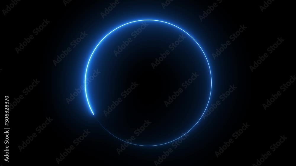 Seamless Looping Lightning Neon Energy Circle Frame Background or Border Seamless Looping Lightning Neon Energy Circle Frame Background or Border