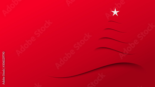Christmas tree red card template
