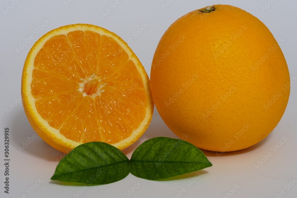 Fototapeta premium Orange fruit isolated on white background
