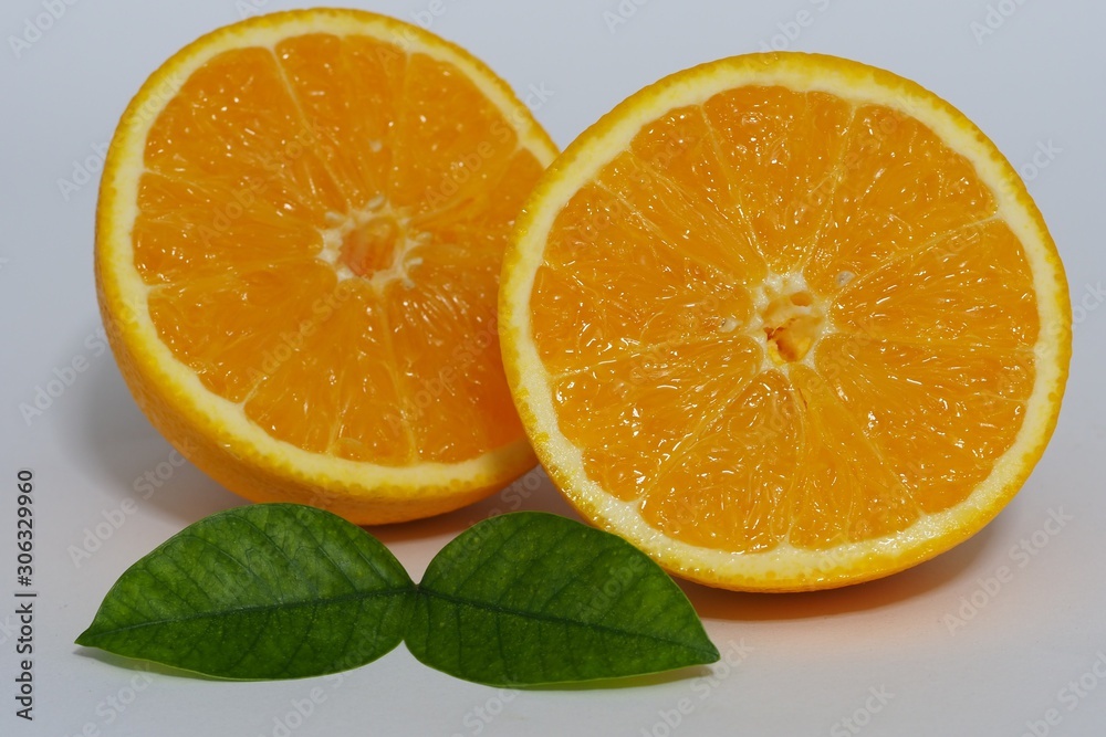 Fototapeta premium Orange fruit isolated on white background