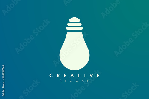 Light bulb design. Modern minimalist and elegant vector illustration. Suitable for patterns, labels, brands, icons or logos