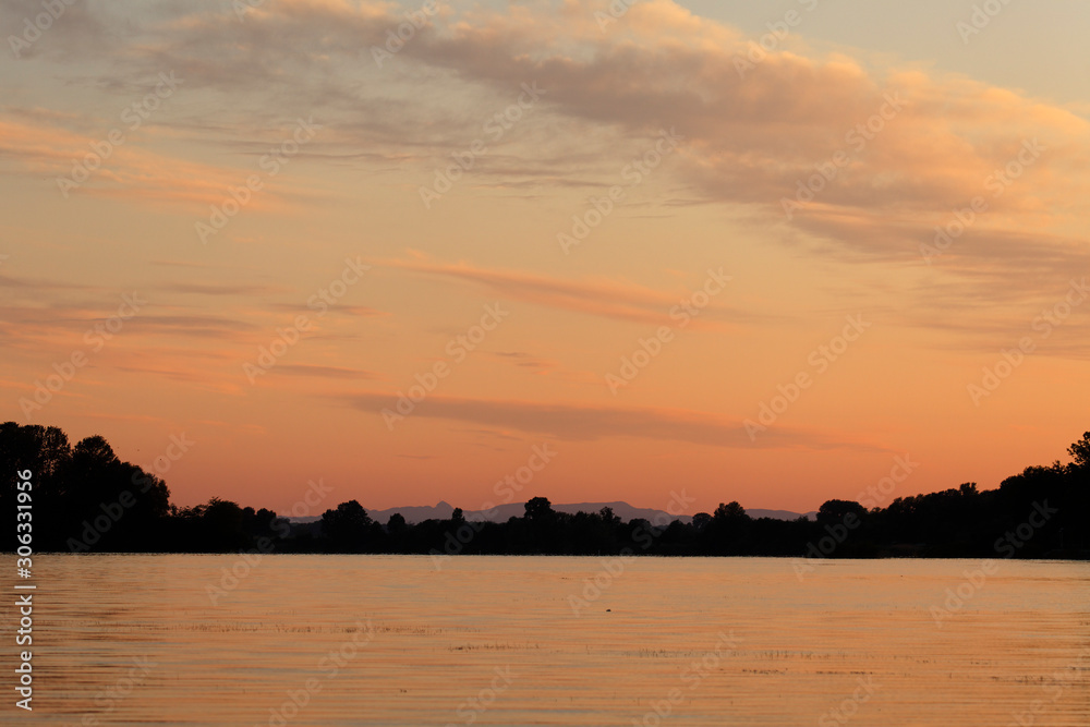 sunset on the Soderica Lake, Croatia