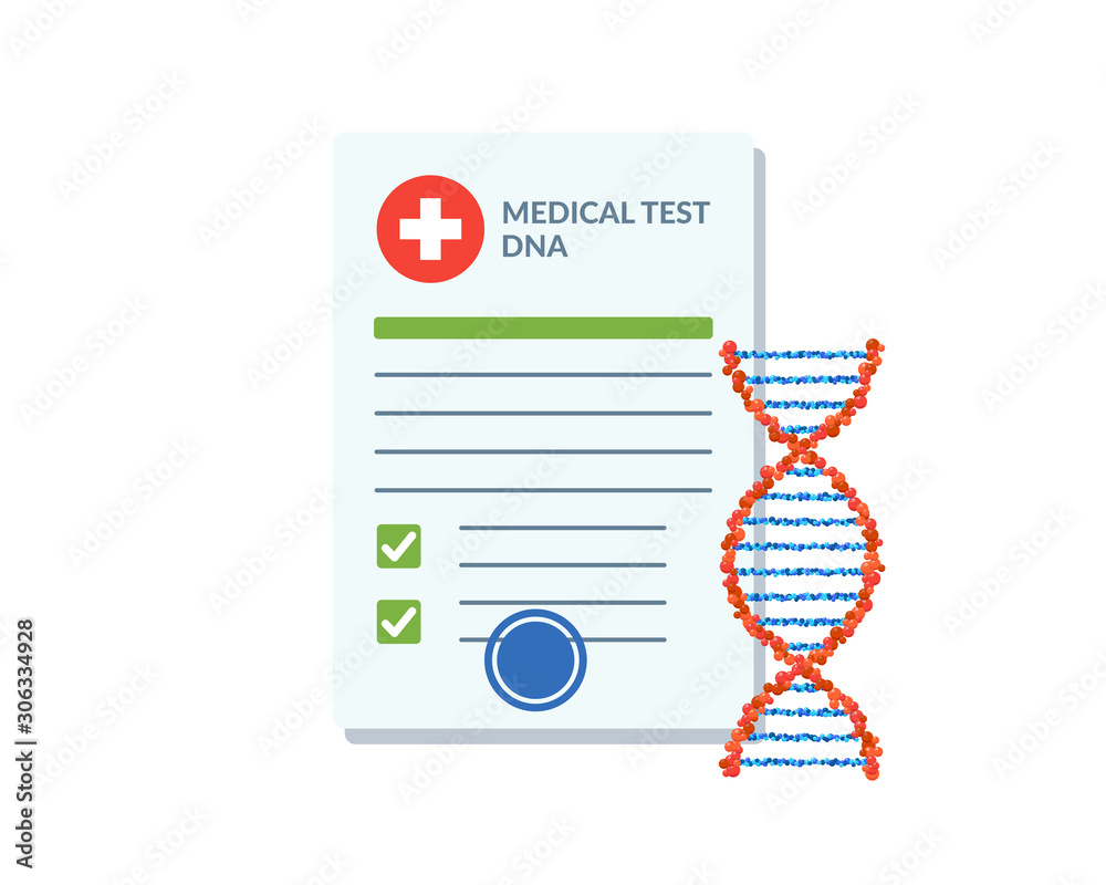 DNA analysis test result document checklist blank with molecular ...