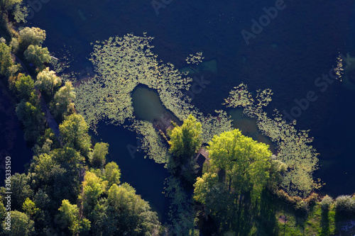 Aerial view of Soderica Lake  Croatia