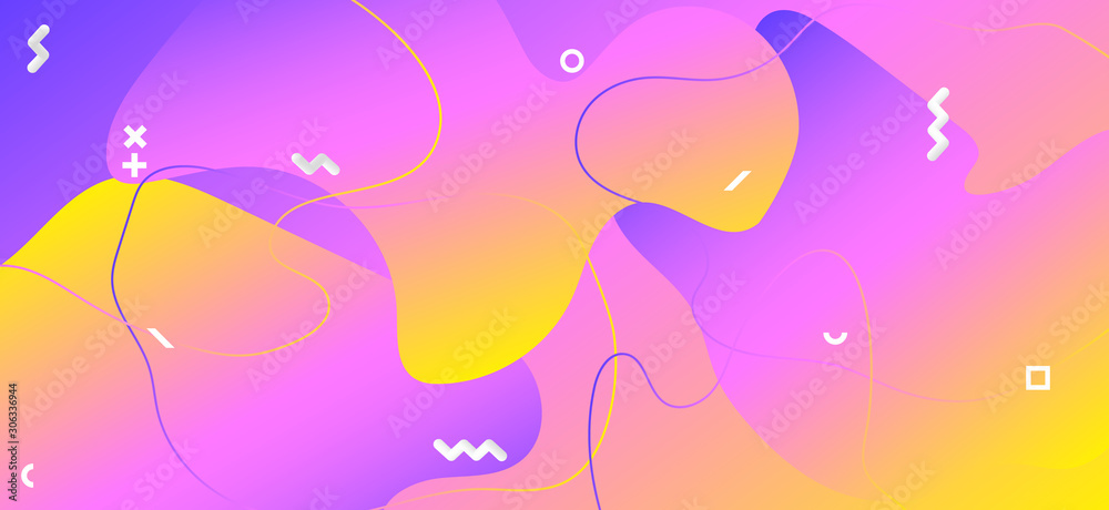 Gradient Liquid Poster. Fashion Geometric 