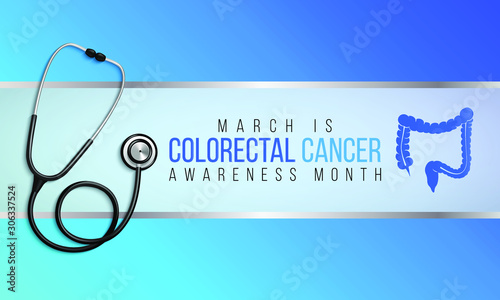 Vector illustration on the theme of Colorectal Cancer awareness month of March.