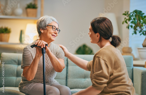 Happy patient and caregiver photo