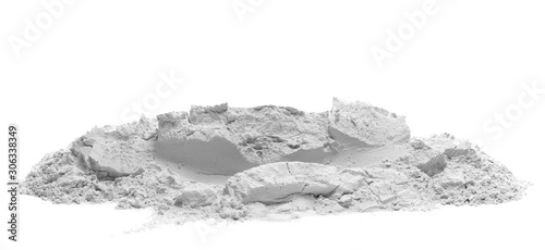 Plaster cast isolated on white background, gypsum photo