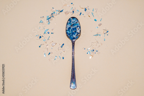 spoon with microplastics photo