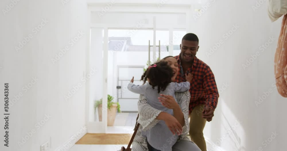 Family enjoying free time at home Family enjoying free time at home
