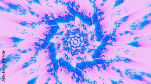 Futuristic, symmetric, shiny, forms. Future, fantasy background. Meditation, esoteric, glowing, relaxation, mandala. Music, concert, dj, dancing, animation.