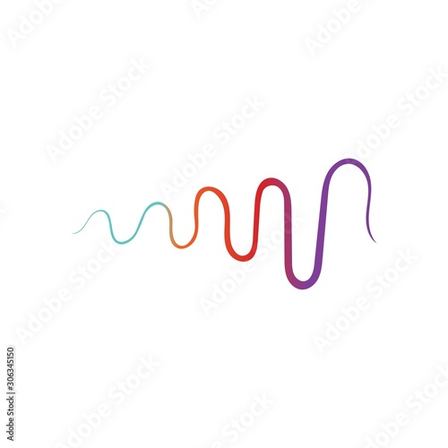 music wave logo or symbol tempalte
