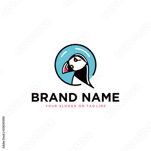 Puffin logo vector template