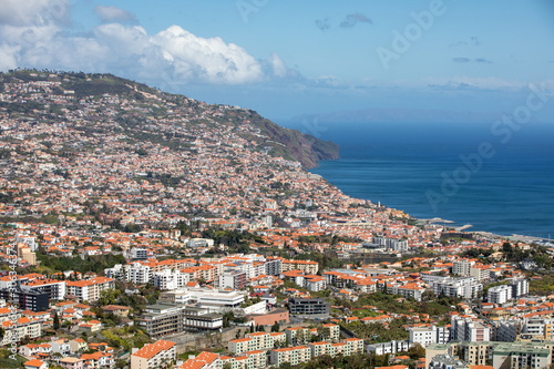 Panoramic view of Funchal on Madeira Island. Portugal