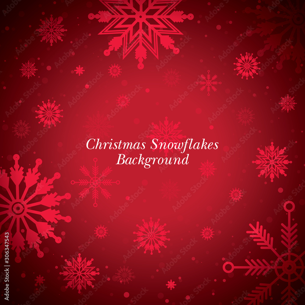 Red Christmas snowflakes background Red Christmas snowflakes background