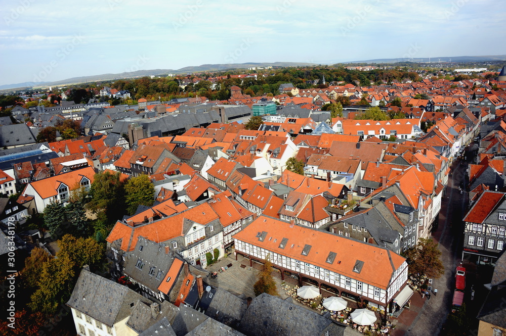 Goslar, Ausblick vom Kirchturm der Marktkirche