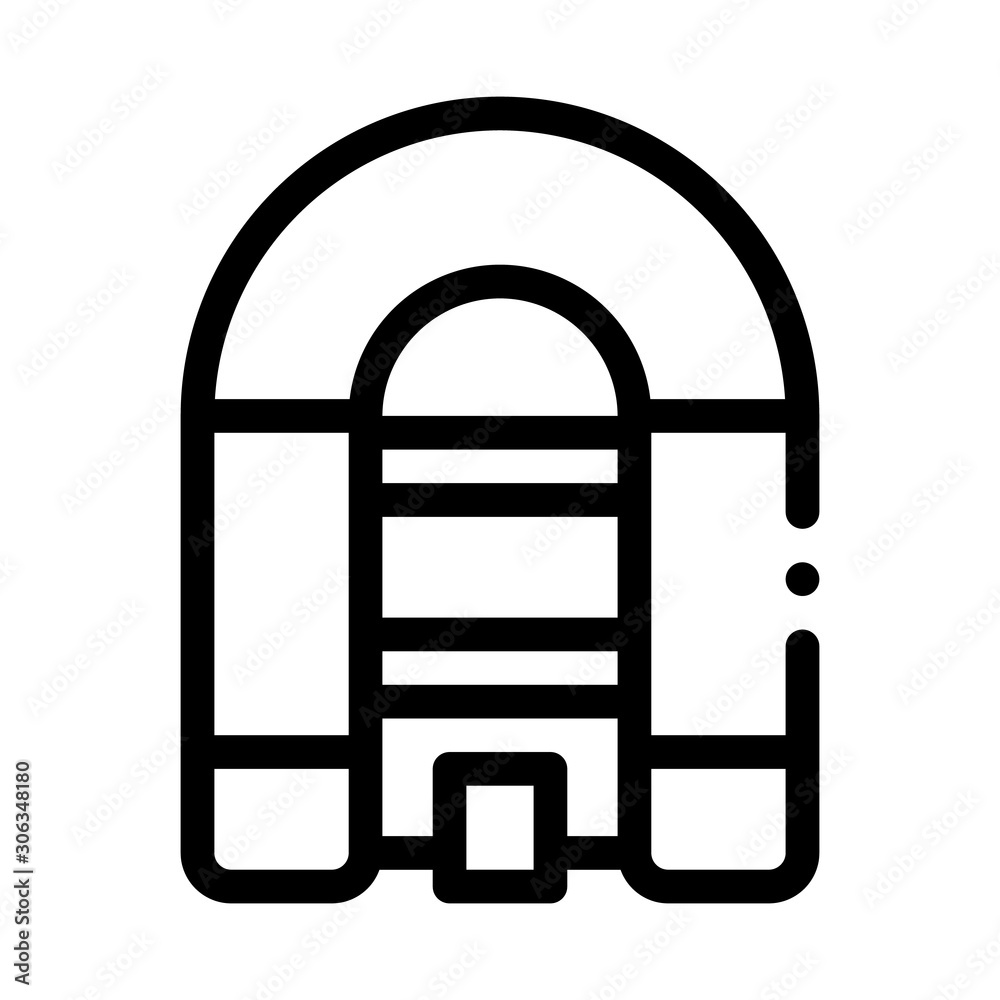 Inflatable Spacious Boat Icon Vector. Outline Inflatable Spacious Boat Sign. Isolated Contour Symbol Illustration Inflatable Spacious Boat Icon Vector. Outline Inflatable Spacious Boat Sign. Isolated Contour Symbol Illustration