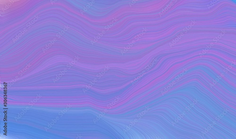 modern waves background illustration with medium purple, royal blue and orchid color