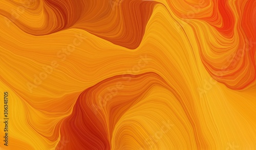 smooth swirl waves background design with dark orange, firebrick and coffee color