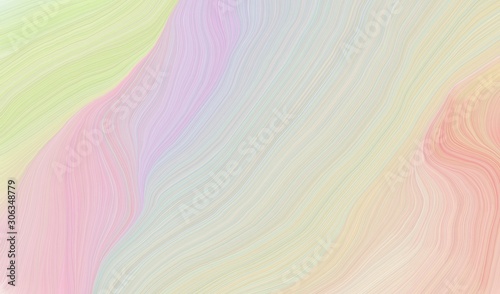 smooth swirl waves background design with light gray, tea green and wheat color