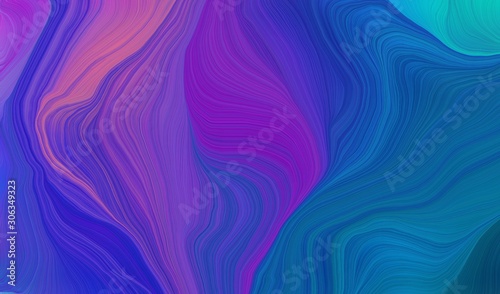 abstract waves design with strong blue, medium orchid and moderate violet color