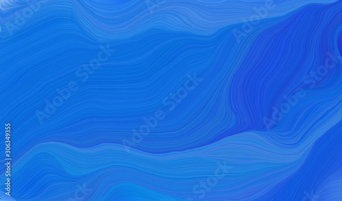 Fototapeta Naklejka Na Ścianę i Meble -  curvy background design with strong blue, royal blue and dodger blue color