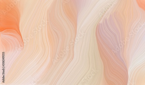 contemporary waves illustration with baby pink, coral and dark salmon color