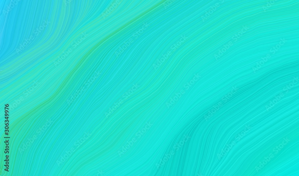 abstract waves illustration with bright turquoise, turquoise and light sea green color abstract waves illustration with bright turquoise, turquoise and light sea green color