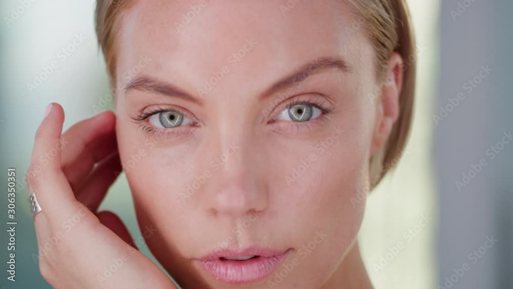 Beauty blogger looks on herself through mirror, self love, natural beauty, strong model face, first person view, triangle light, shot on Red Weapon Helium Beauty blogger looks on herself through mirror, self love, natural beauty, strong model face, first person view, triangle light, shot on Red Weapon Helium