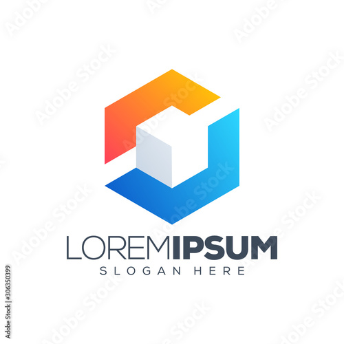 box logo design vector illustration