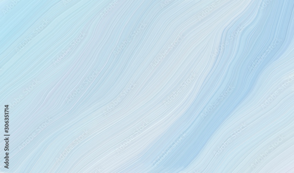smooth swirl waves background design with powder blue, light blue and lavender color