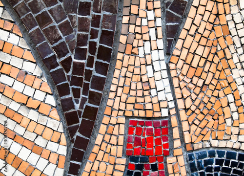 Tesserae. Small mosaic tiles. Close-up. photo
