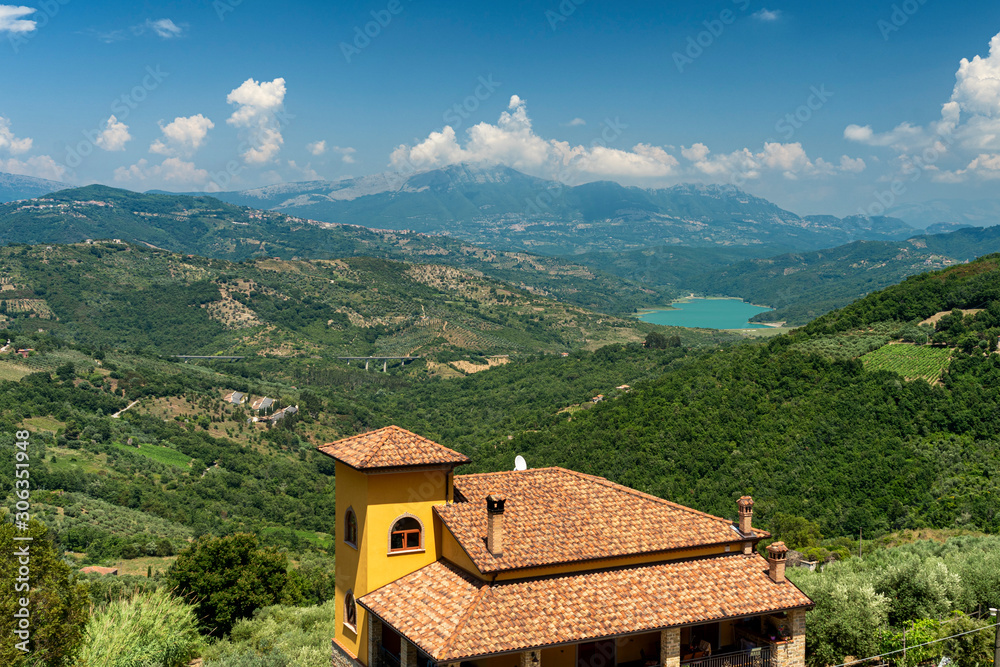 Mountain landscape in Cilento near Rutino