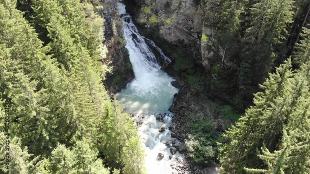 Tret Waterfall, Italian Alps, Trentino Alto Adige, Italy Tret Waterfall, Italian Alps, Trentino Alto Adige, Italy