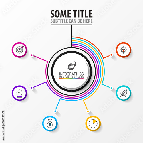 Infographic design template. Creative concept with 6 steps