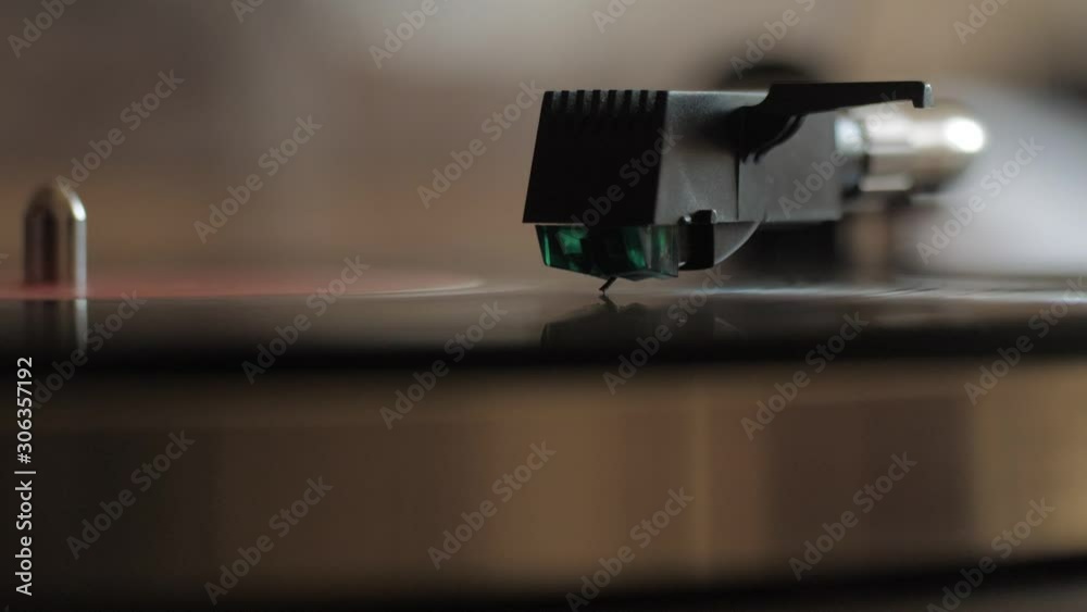 macro shot vinyl turntable player needle 4k macro shot vinyl turntable player needle 4k