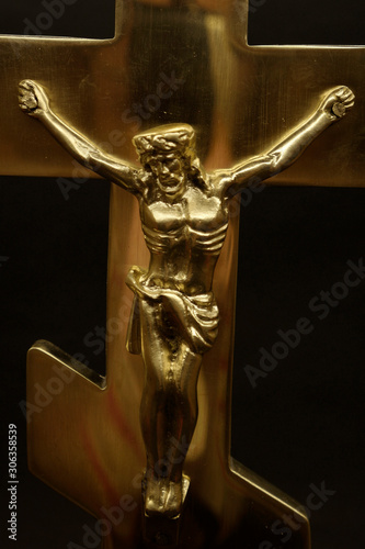 Golden Jesus on the Christ. church relics 