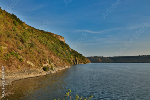 European nature reserve landscape scenic view environment green hills wild coast line of lake smooth water surface peaceful picturesque wallpaper outdoor place  photo
