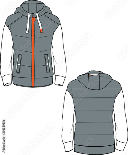 Outdoor Jacket Vest vector