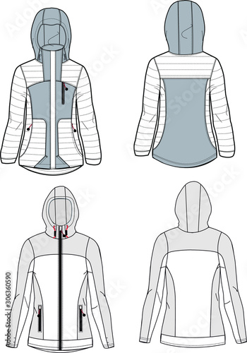 Outdoor Jacket Vest vector