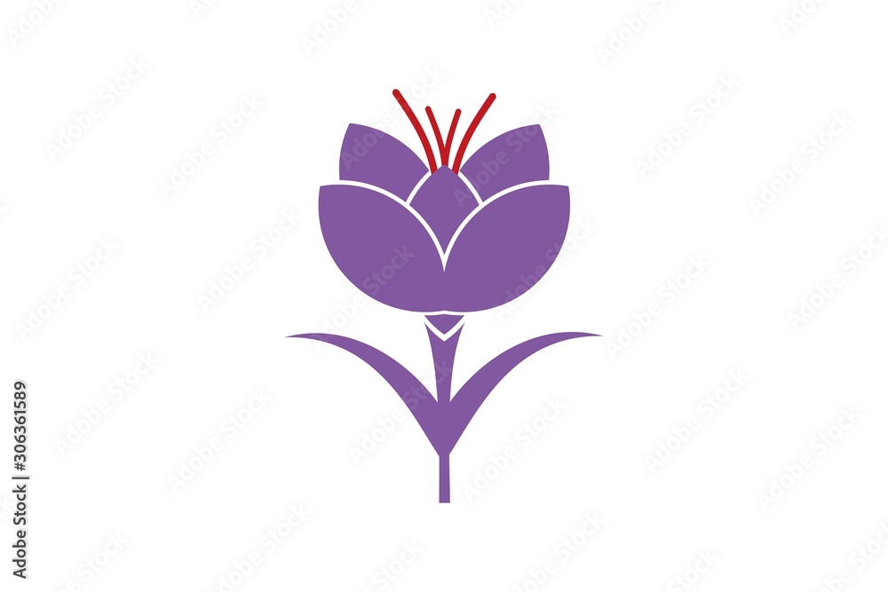 Flower simple purple logo design, Flower Icon vector Flower simple purple logo design, Flower Icon vector