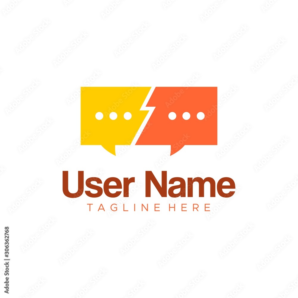 Chat Simple and Clean Modern Company Logo Design Tamplate Chat Simple and Clean Modern Company Logo Design Tamplate