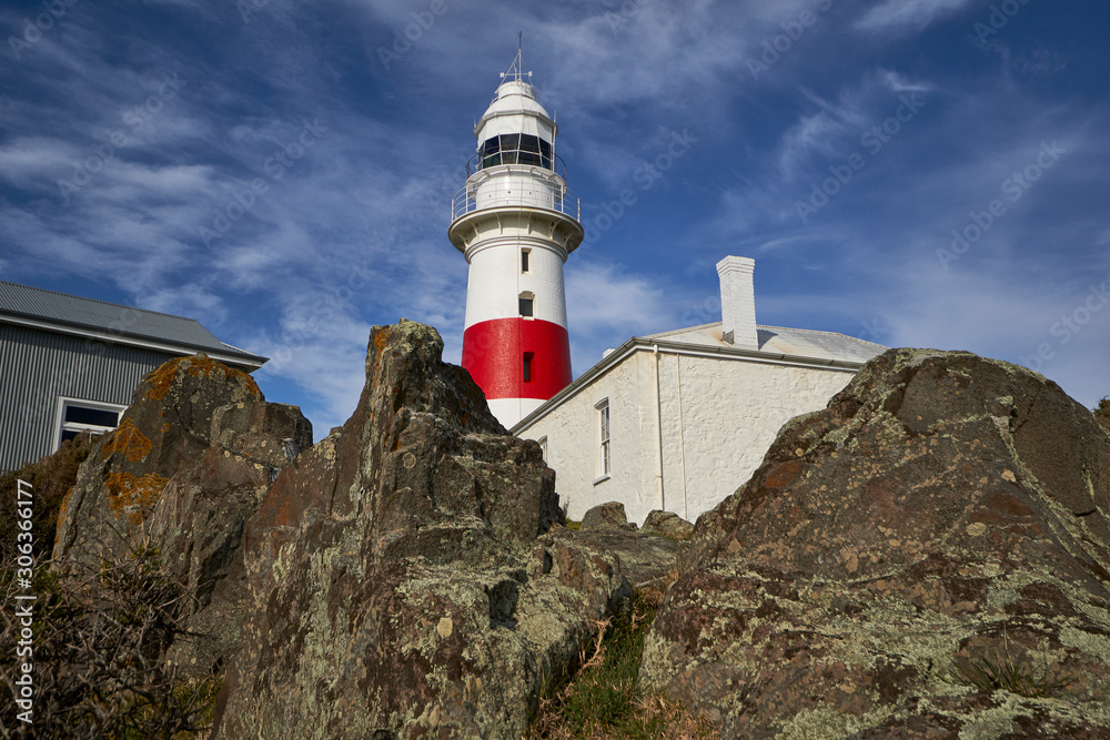 The lighthouse at South Head, Launceston, Tasmania The lighthouse at South Head, Launceston, Tasmania