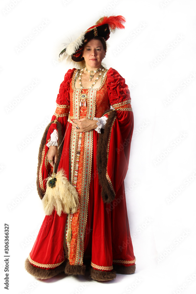 Kleidung einer Herzogin in der Frührenaissance um 1430