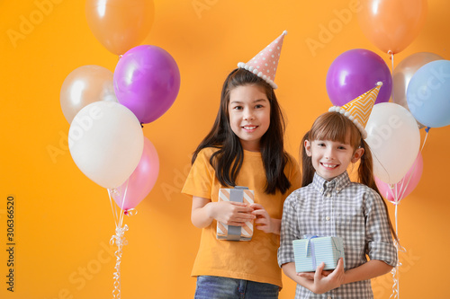 Little girls with Birthday ...