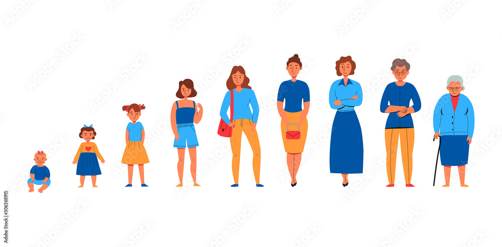 Fototapeta premium Generations Flat Set