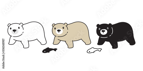 Bear vector polar bear icon cartoon character symbol logo illustration doodle design-01
