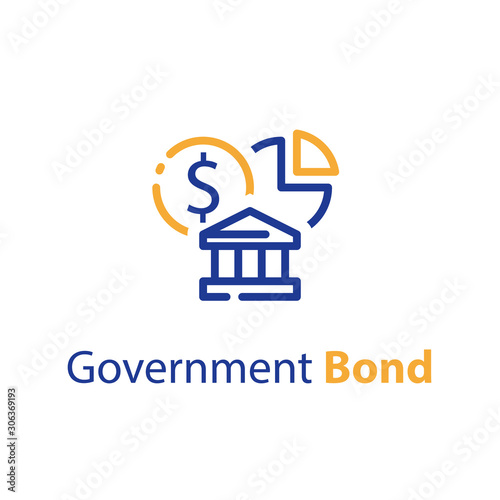 Government bond concept, financial supply, bank savings account