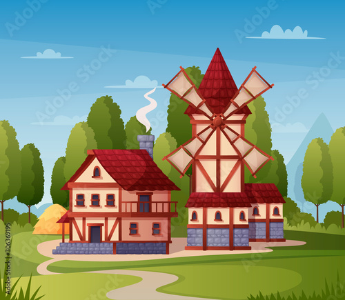 Medieval Town Background
