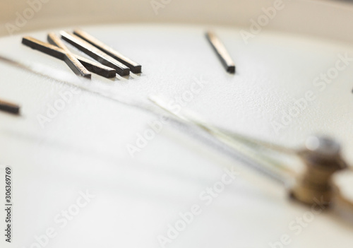 Clock face of the old wall clock